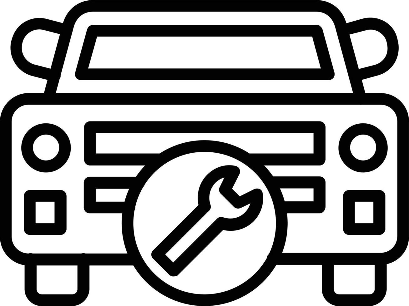 Car Repairng Vector Line Icon