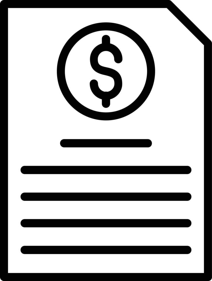 Invoice Vector Line Icon