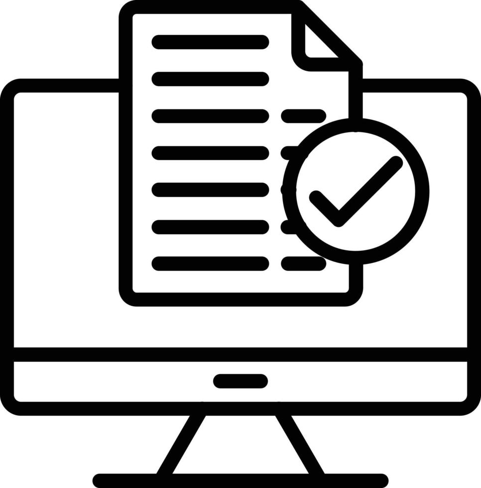 Online Documentation Vector Line Icon