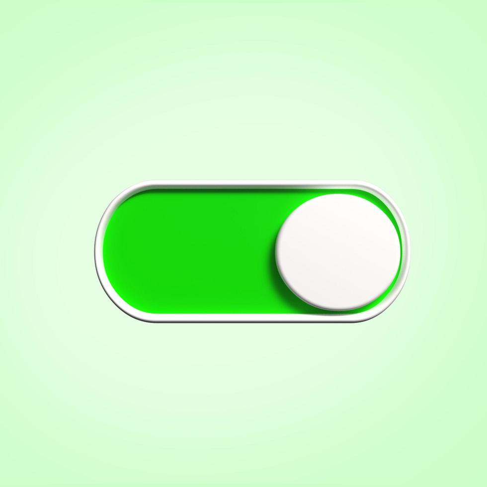 3D render on off button symbol transparent photo