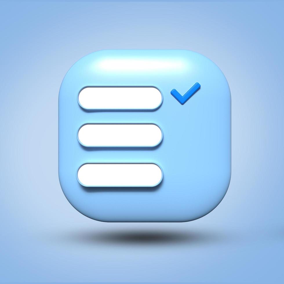 3D render task list  transparent, PNG, Blue Color, Green color photo