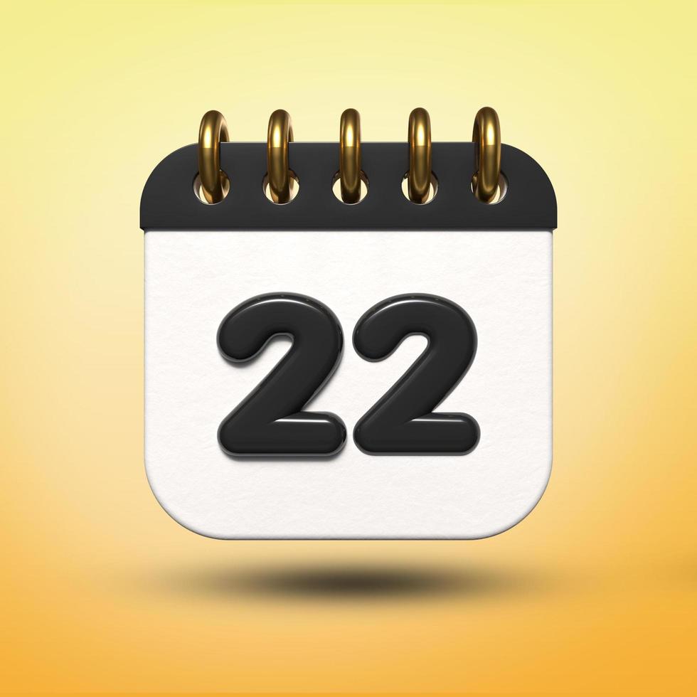 3d transparent calendar date 19 for meeting schedule, event schedule, vacation, work, school color black photo