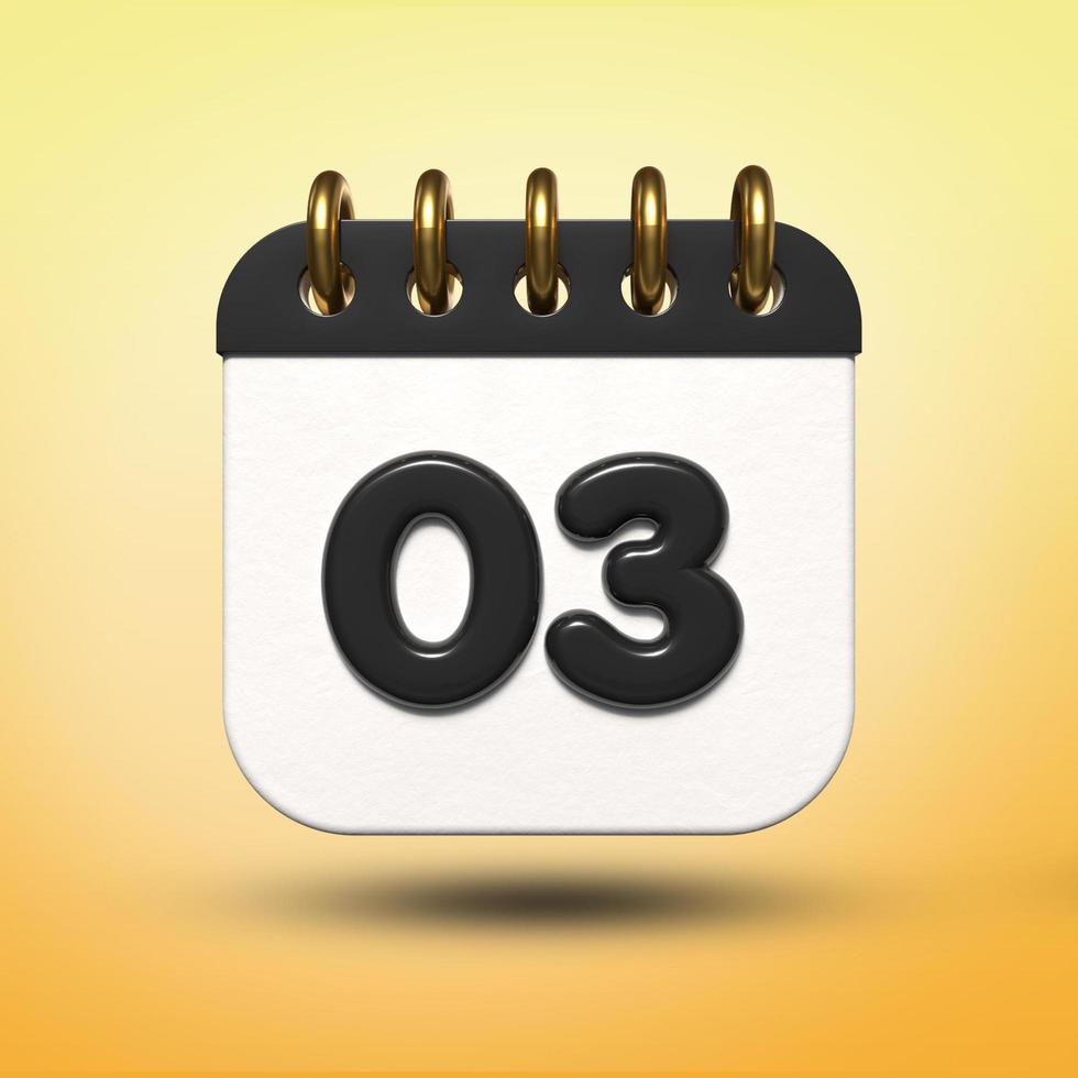 3d transparent calendar date 19 for meeting schedule, event schedule, vacation, work, school color black photo