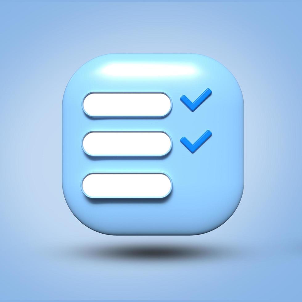 3D render task list  transparent, PNG, Blue Color, Green color photo