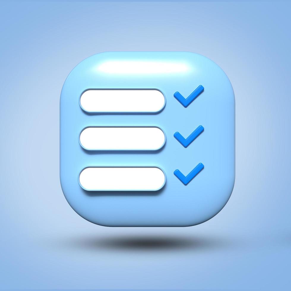 3D render task list  transparent, PNG, Blue Color, Green color photo
