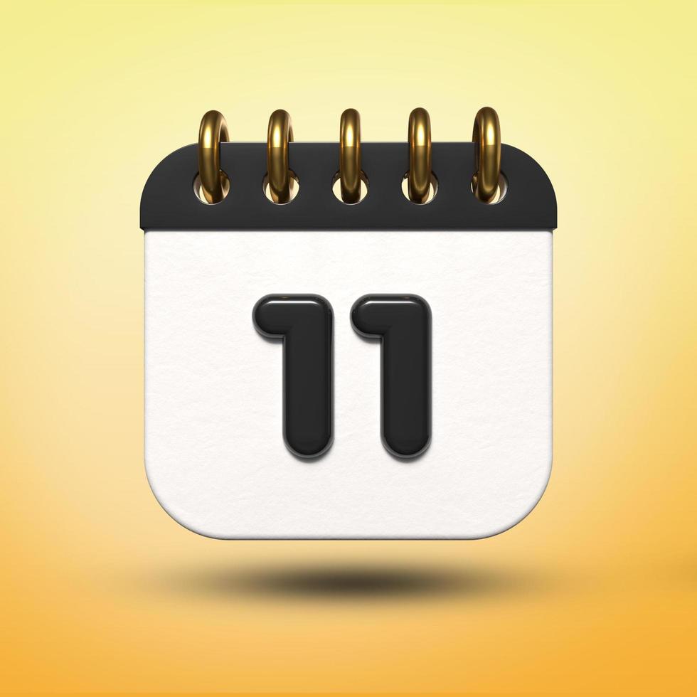 3d transparent calendar date 19 for meeting schedule, event schedule, vacation, work, school color black photo