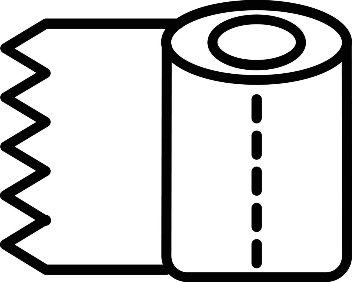 icono de línea de vector de papel higiénico