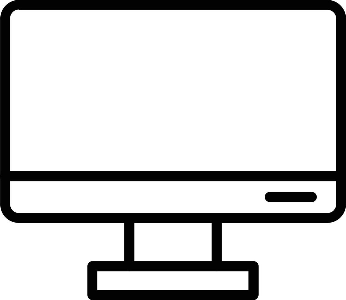 Monitor Vector Line Icon