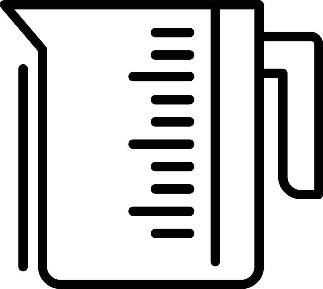 Measuring Cup Vector Line Icon