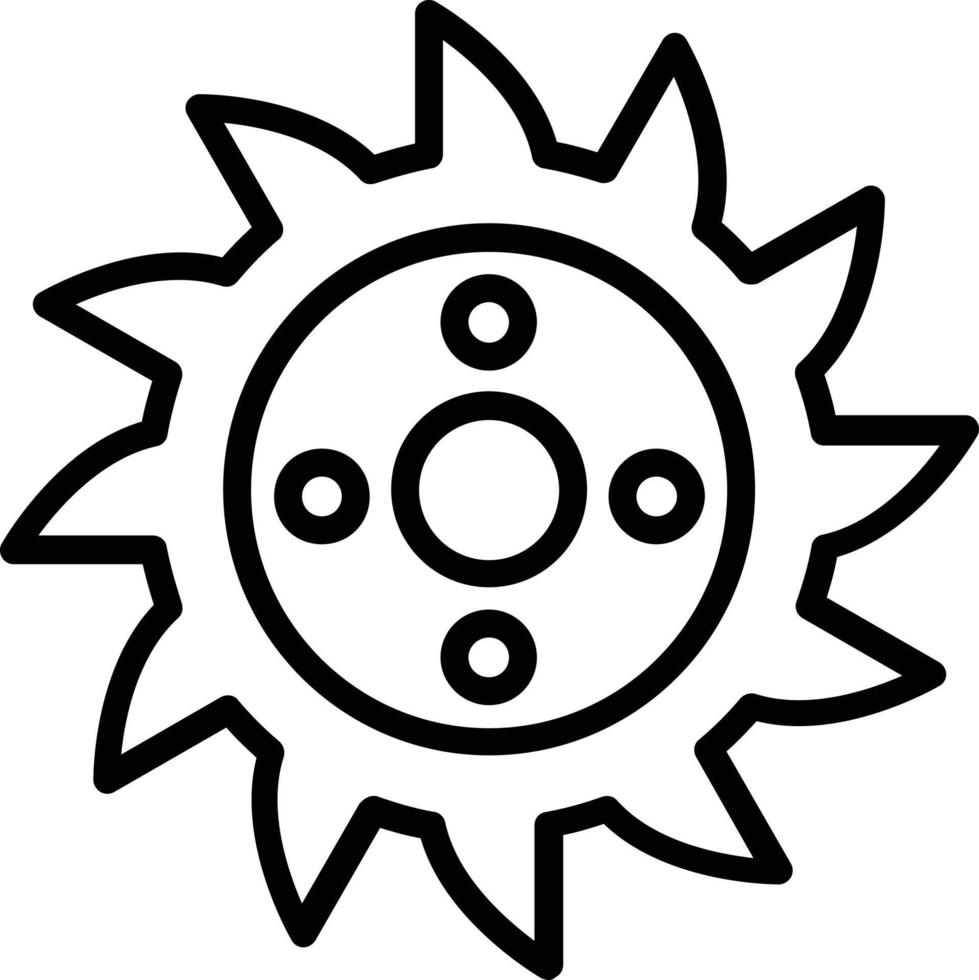 Circular Saw Vector Line Icon