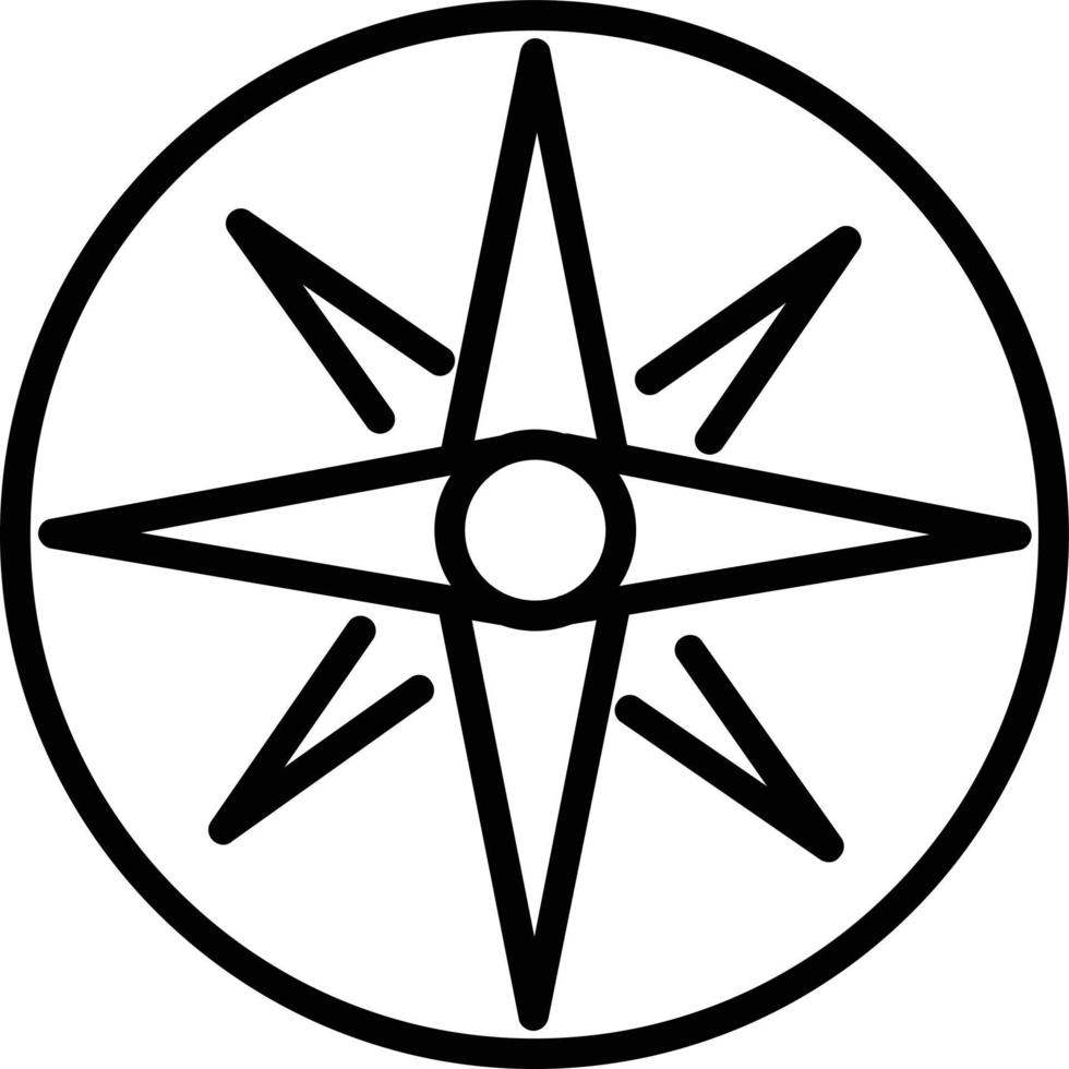 Compass  Vector Line Icon