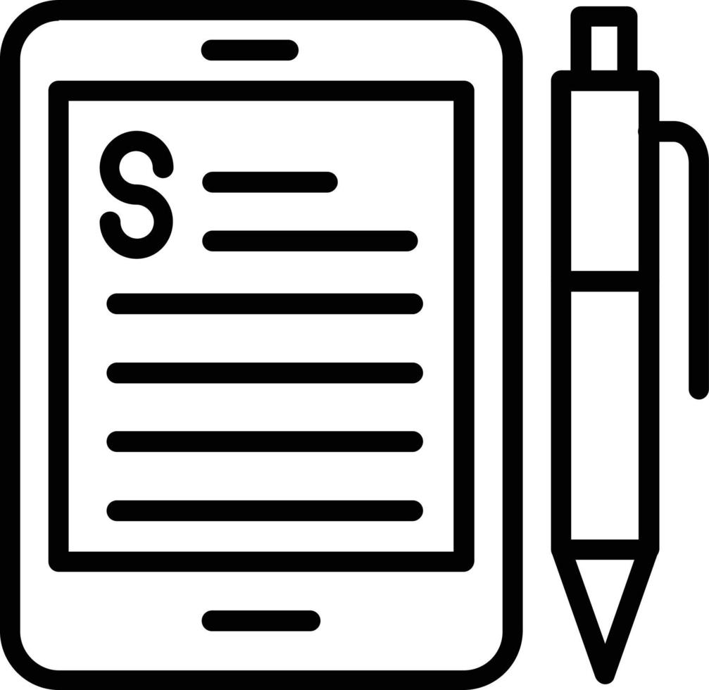 Content Writing Vector Line Icon