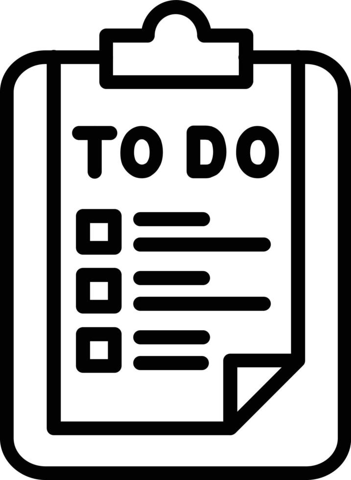 To Do List Vector Line Icon