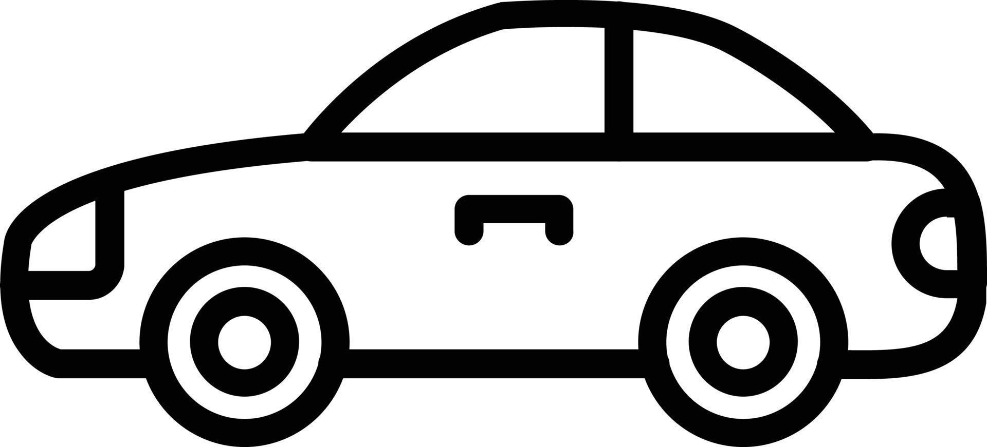 icono de línea de vector de coche