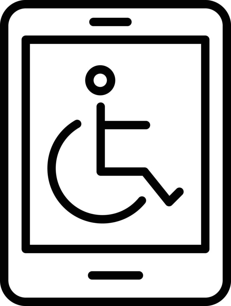 Accessibility Vector Line Icon