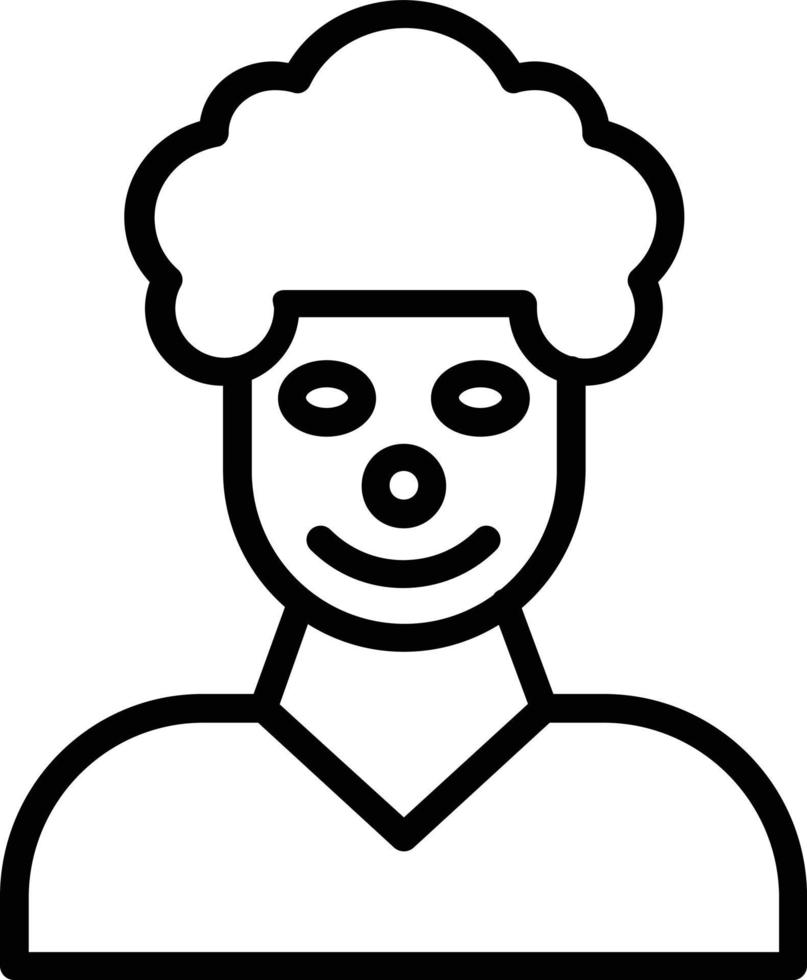 Clown Vector Line Icon