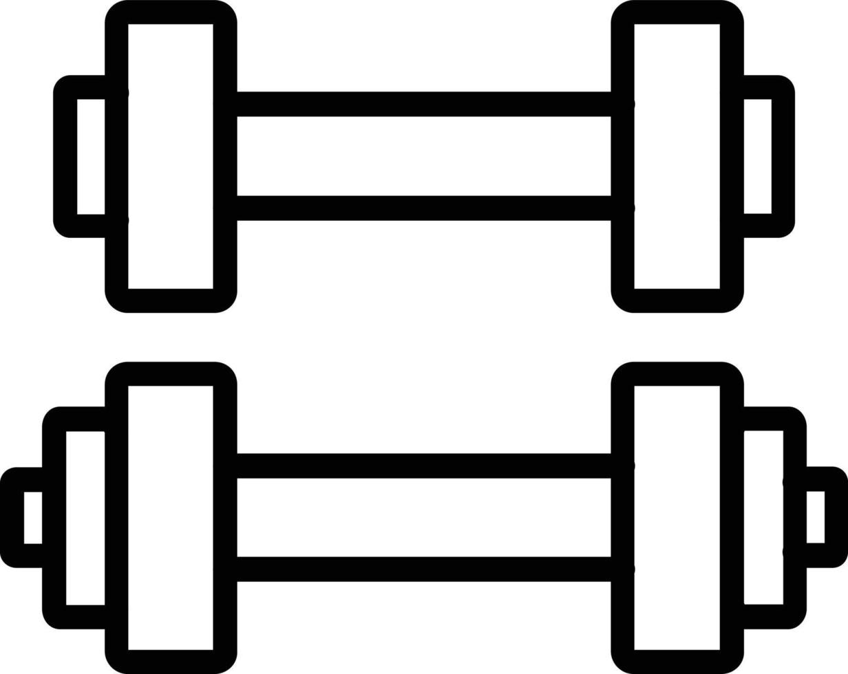 Dumbbell Vector Line Icon