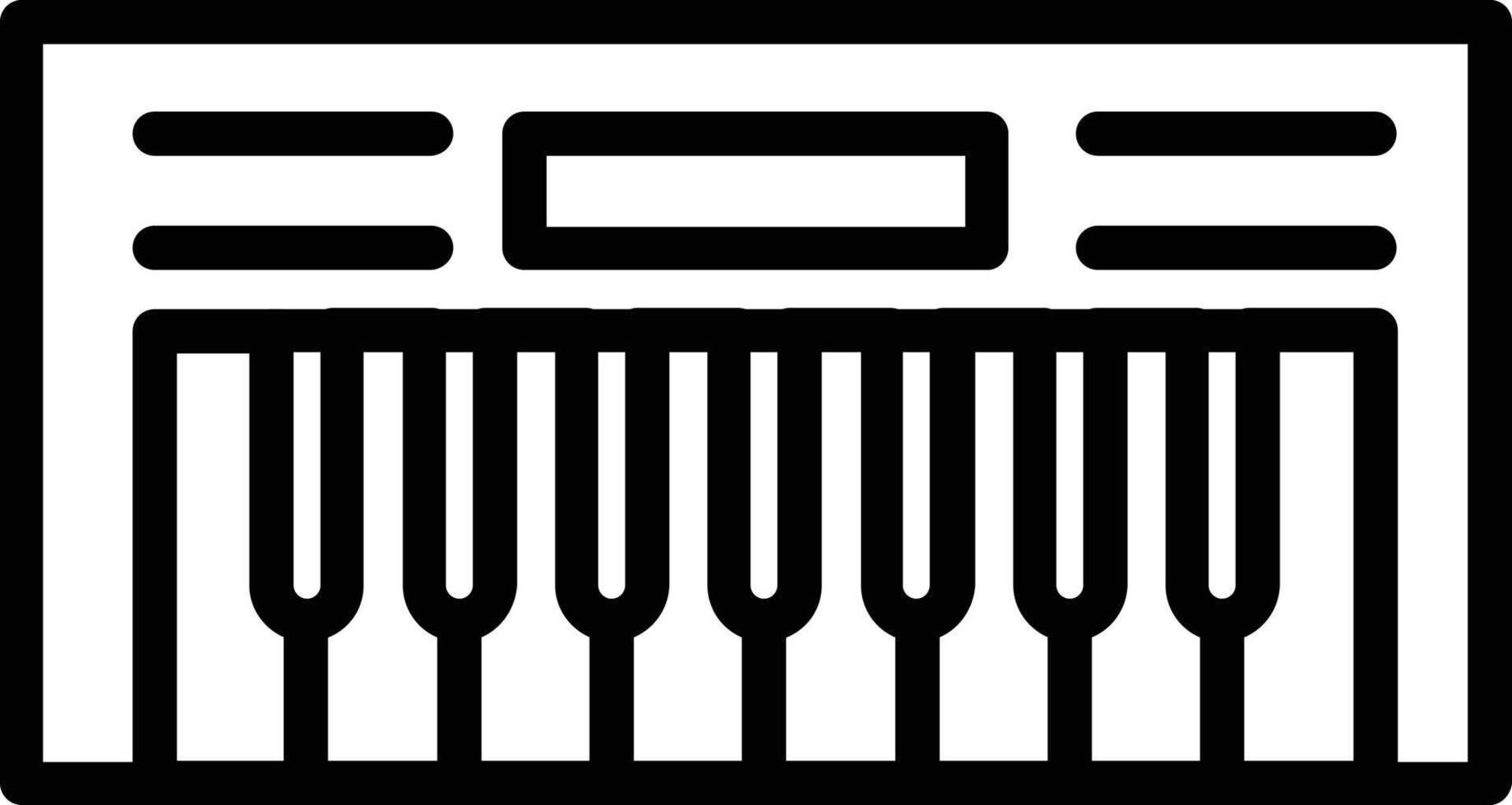 Piano Vector Line Icon