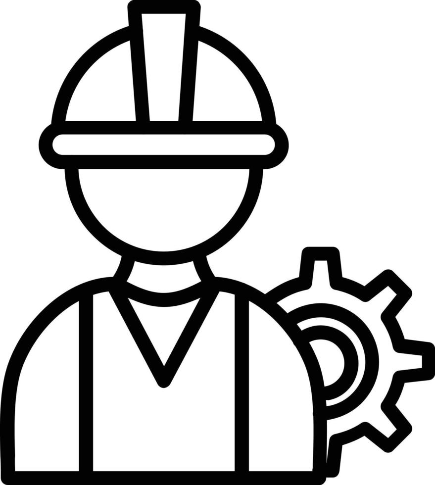 Project Manager Vector Line Icon