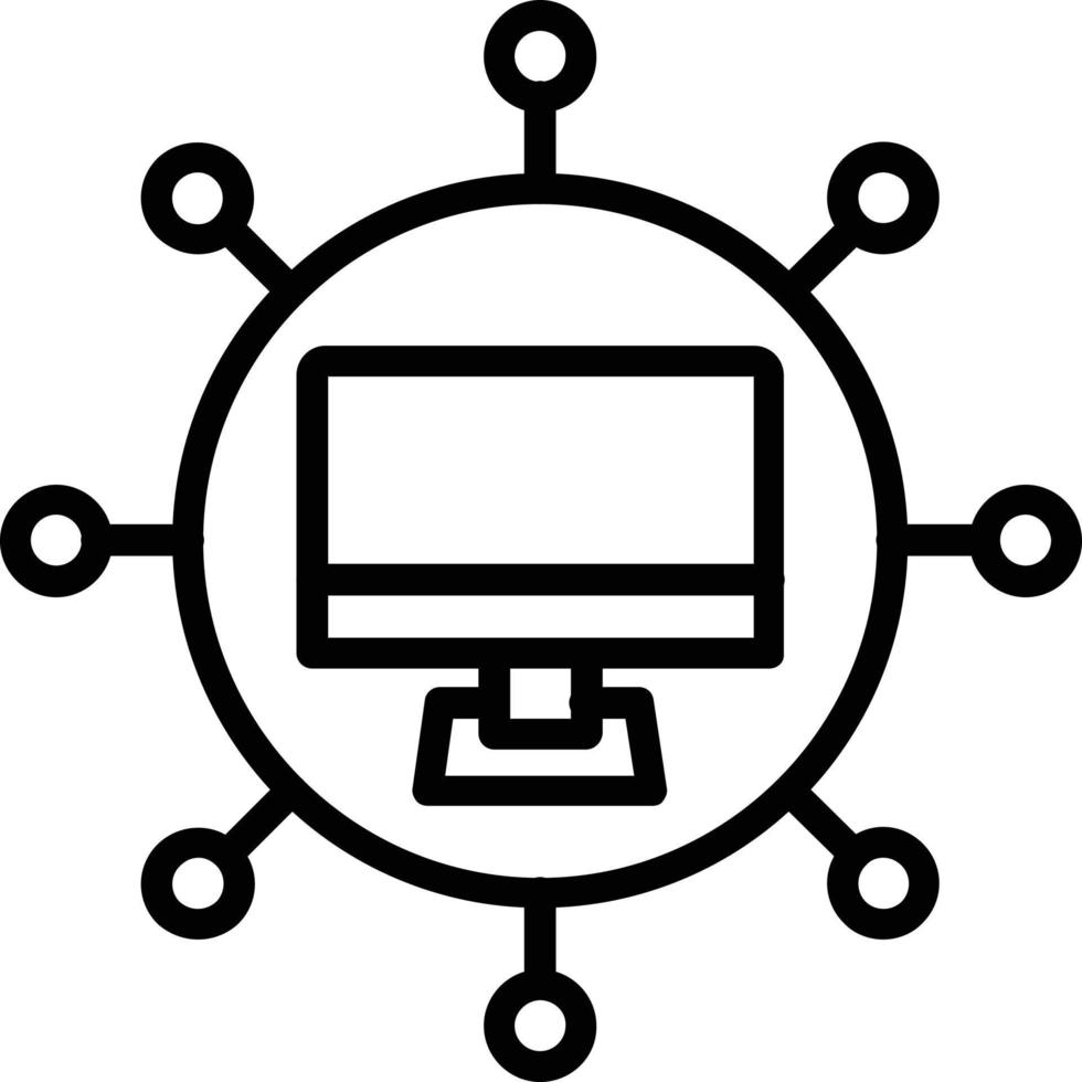 Network Vector Line Icon