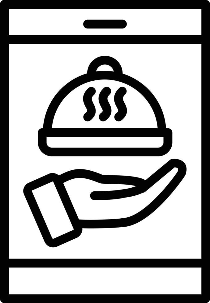 Order Food Vector Line Icon