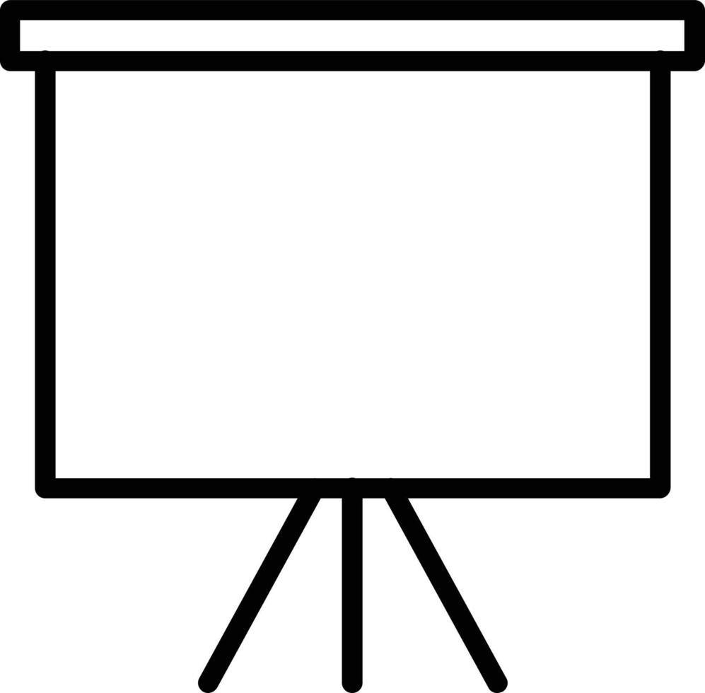 Whiteboard Vector Line Icon