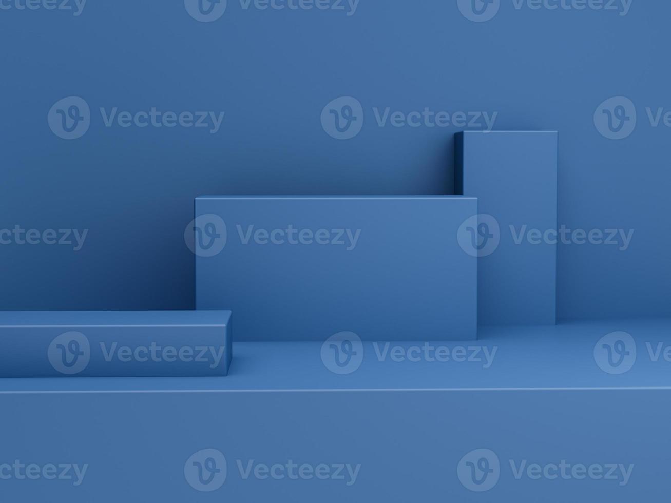 Blue podium minimal blue display scene, minimal display background 3d rendering abstract geometric shape blue pastel photo