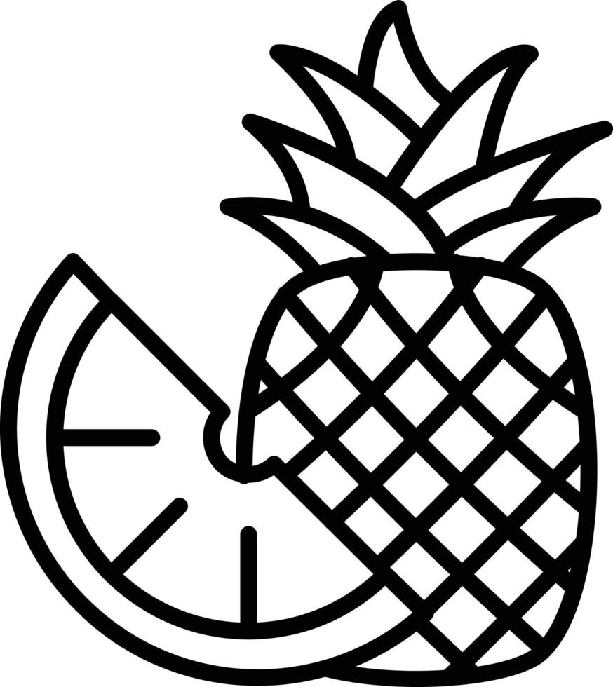 Pine Apple Vector Line Icon