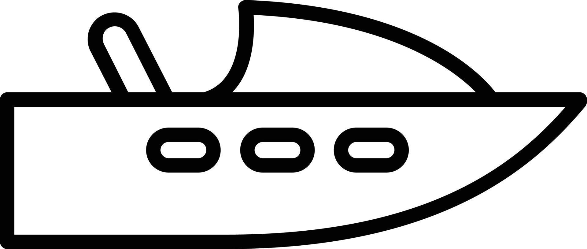 Boat Vector Line Icon
