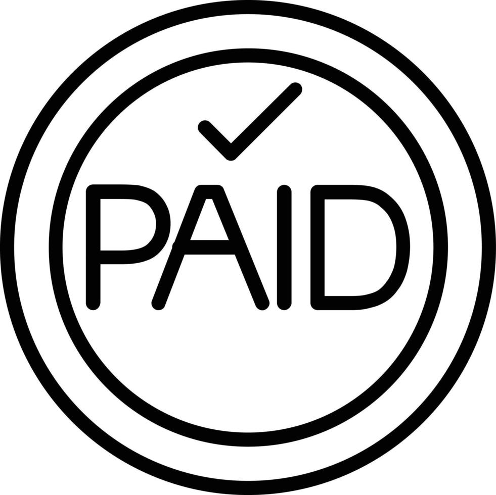 Paid Vector Line Icon