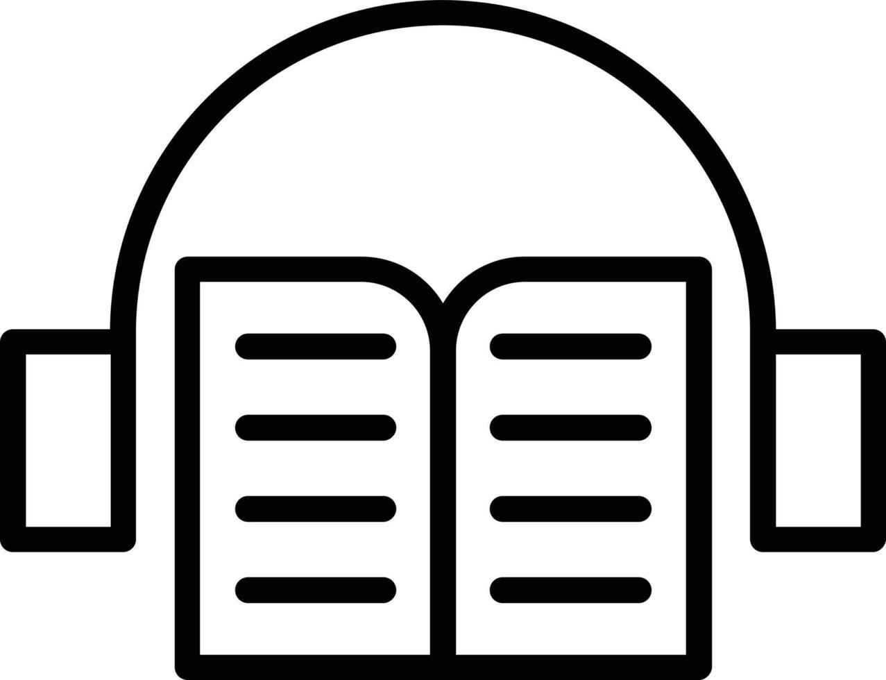 Audio Book Vector Line Icon