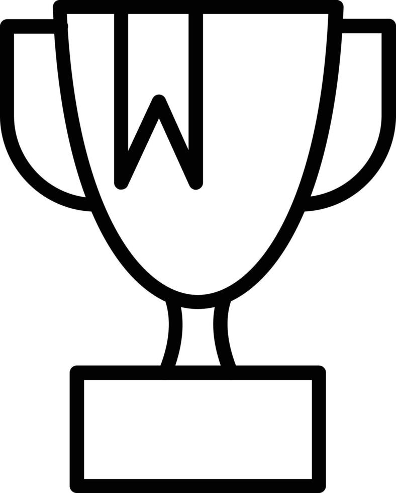 icono de línea de vector de trofeo