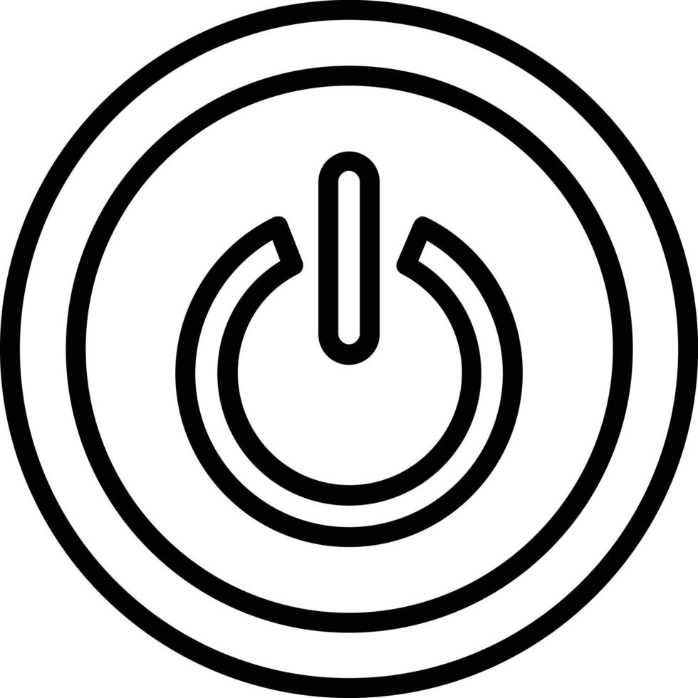 Turn Off Vector Line Icon