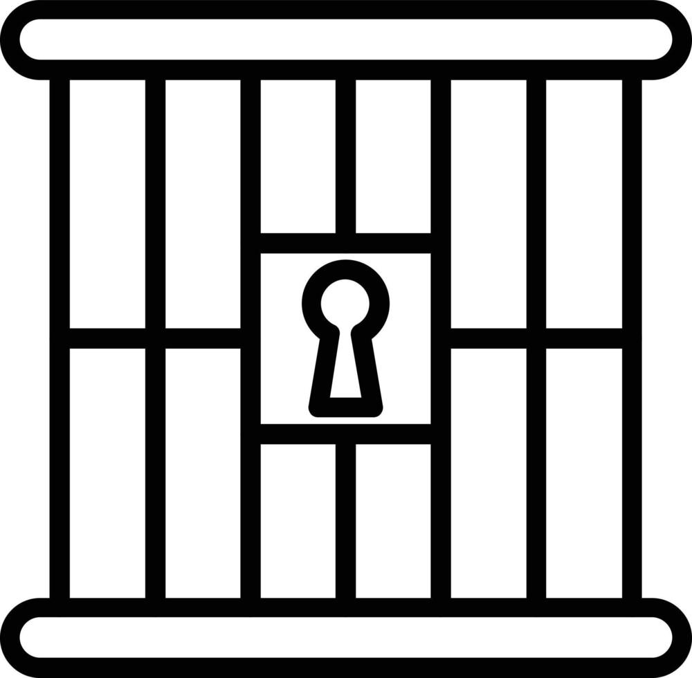 Jail Vector Line Icon