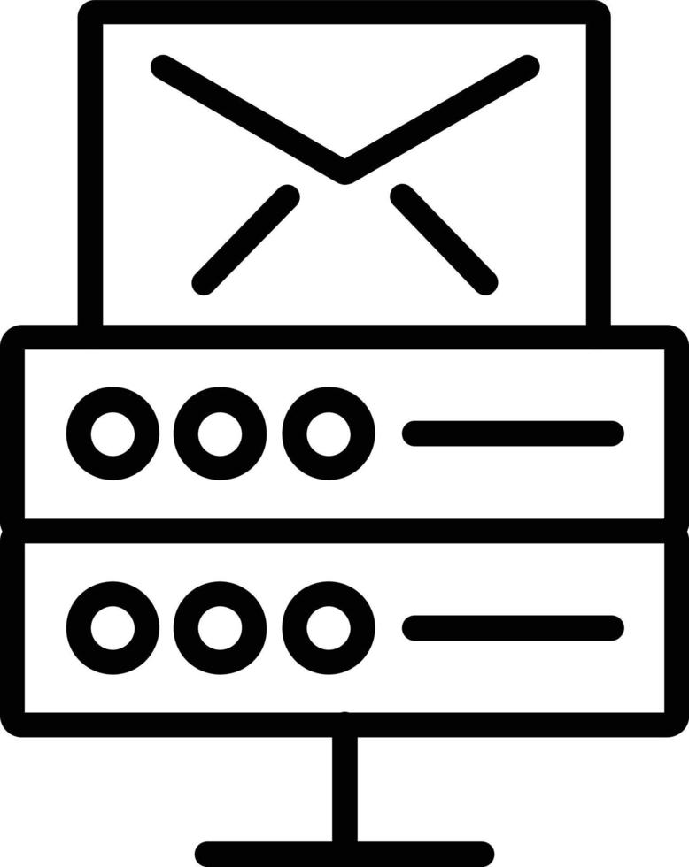 Email Hosting Vector Line Icon