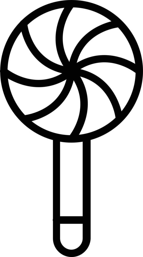 icono de línea de vector de piruleta
