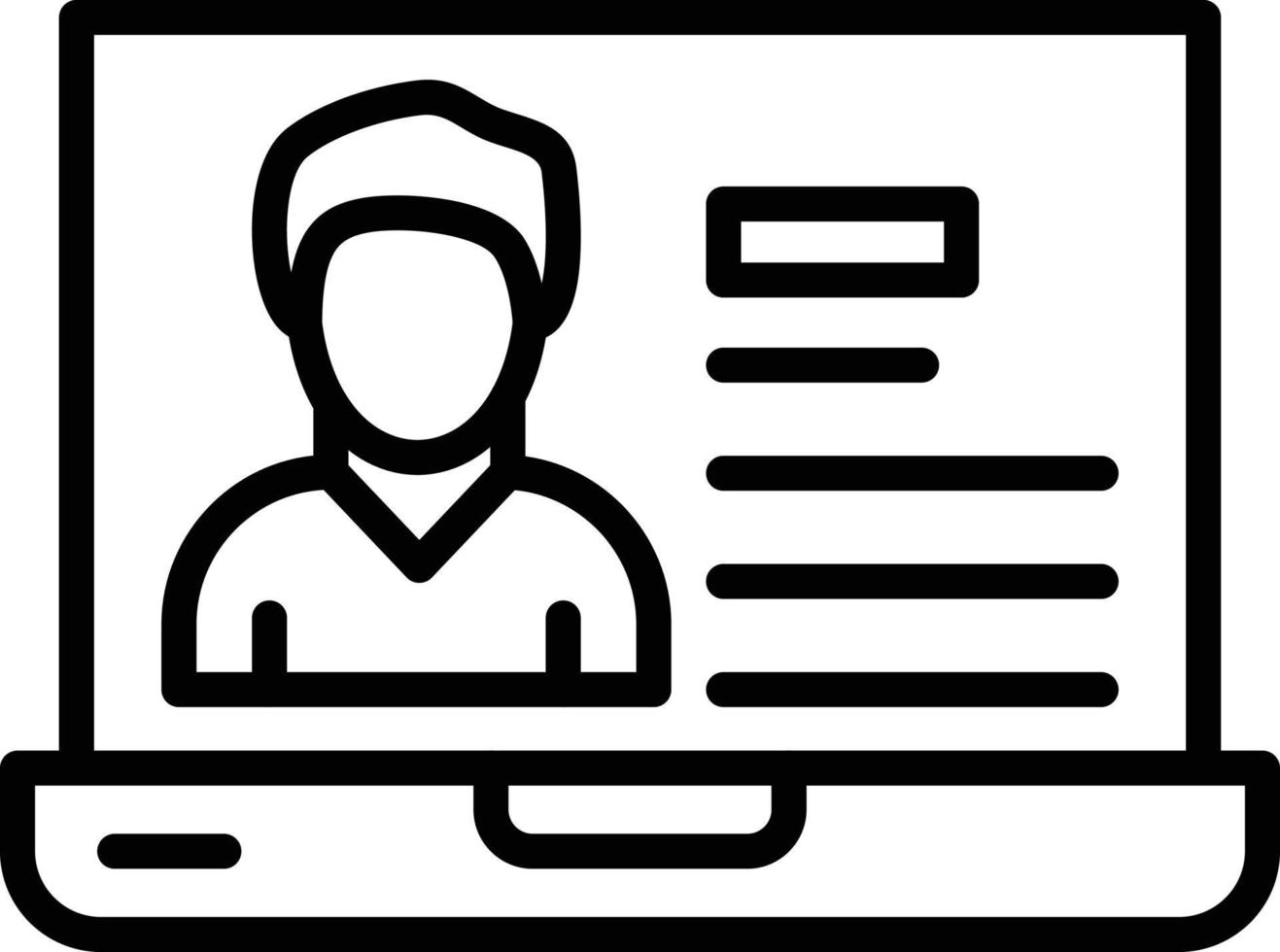 Profile  Vector Line Icon