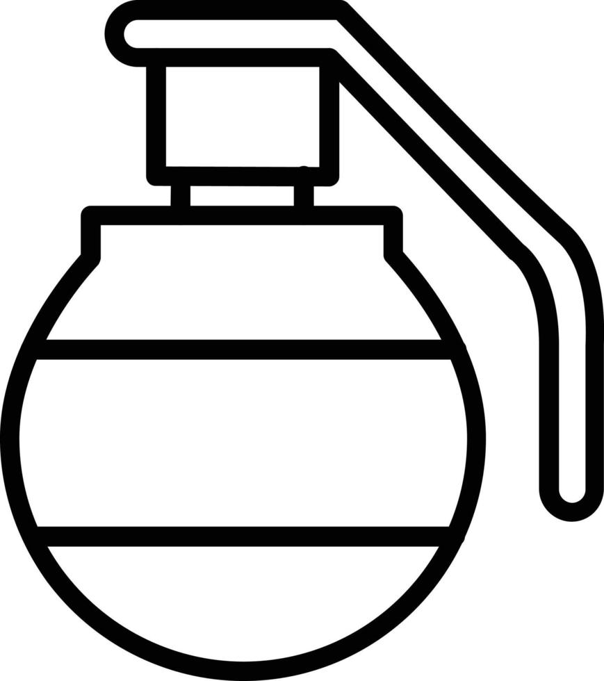Grenade  Vector Line Icon