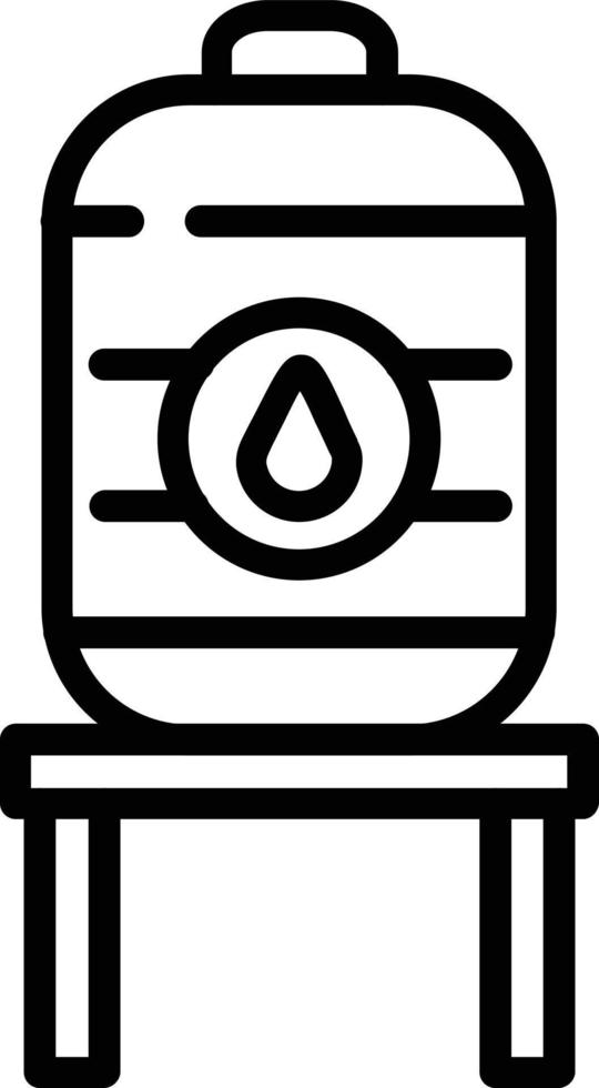 Oil Tank  Vector Line Icon