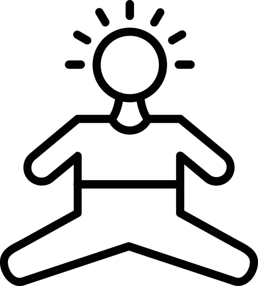 Yoga Vector Line Icon