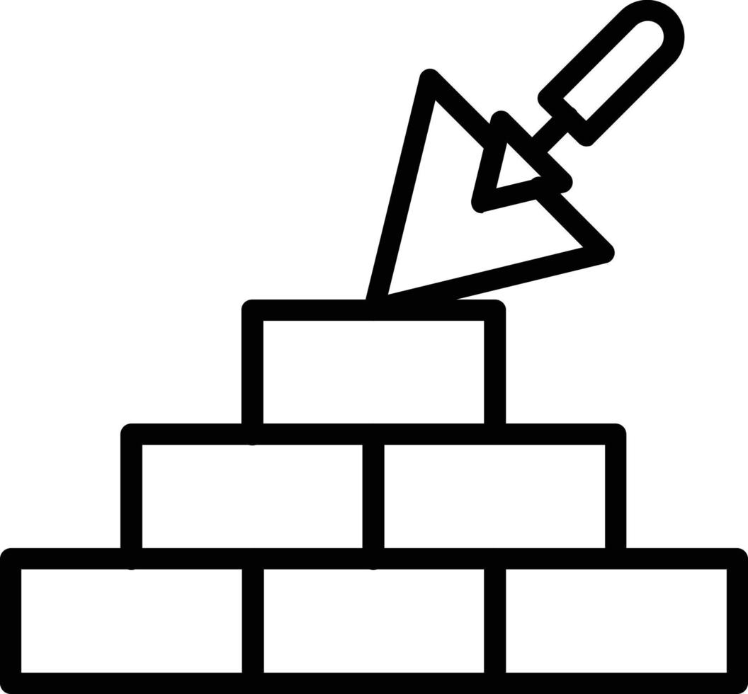 Brickwork Vector Line Icon