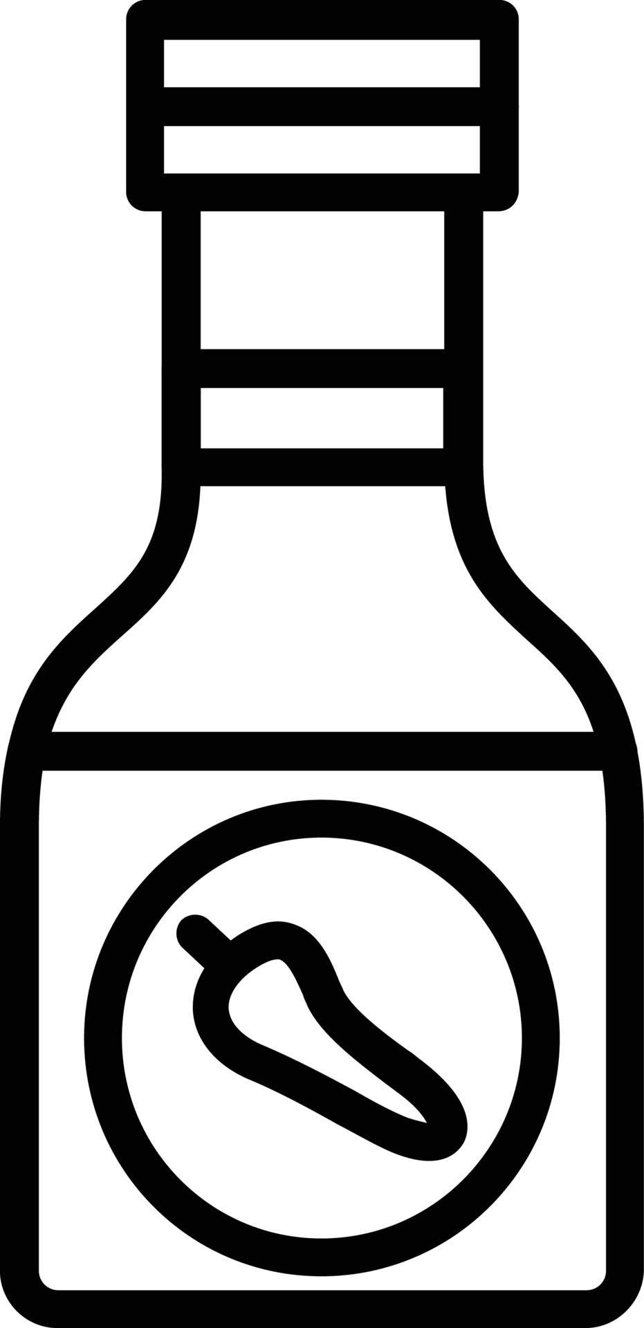 Sauce Bottle Vector Line Icon 8899169 Vector Art at Vecteezy
