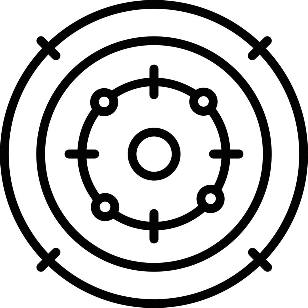 Target  Vector Line Icon