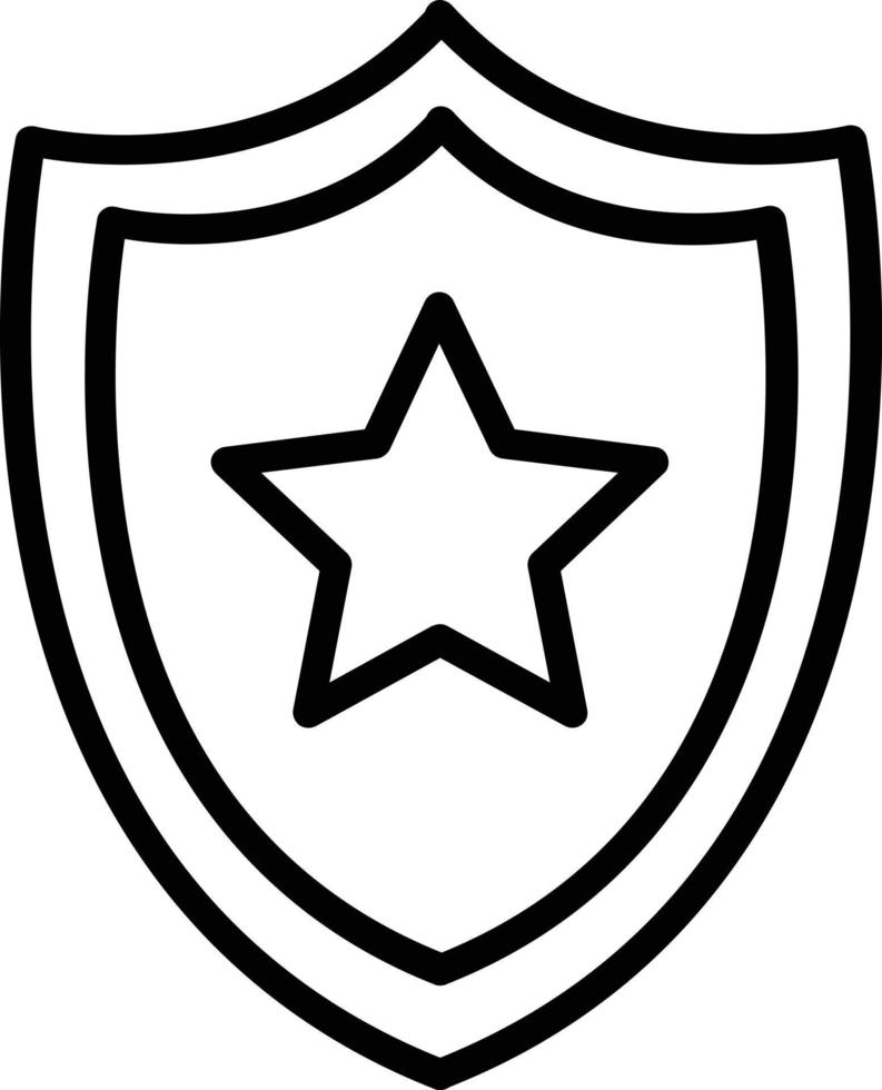 icono de línea de vector de insignia