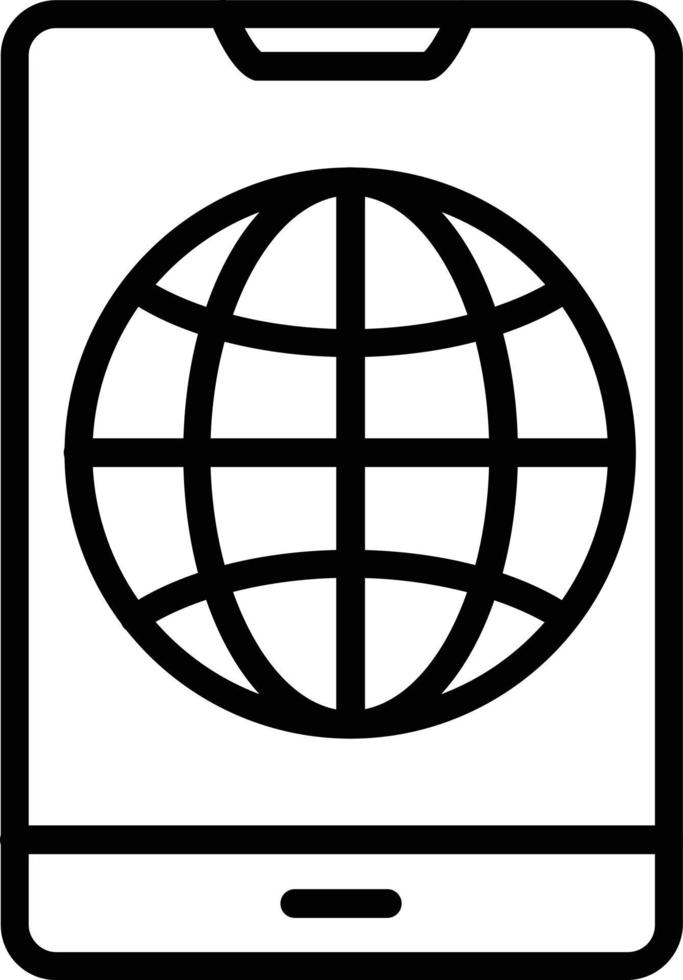 World Vector Line Icon