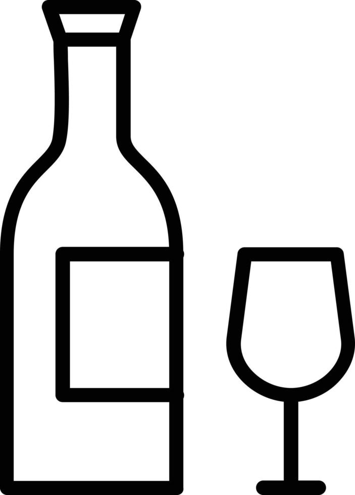 icono de línea de vector de alcohol