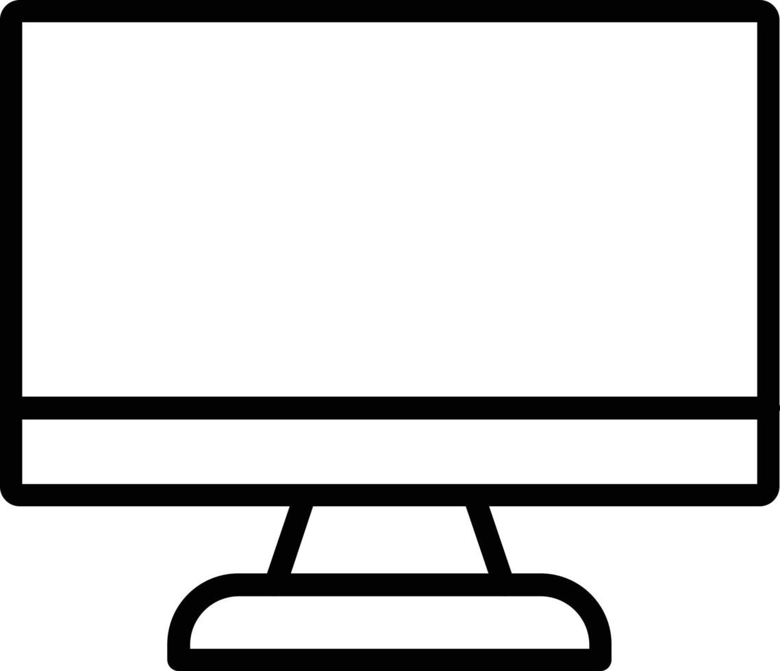 Monitor Vector Line Icon