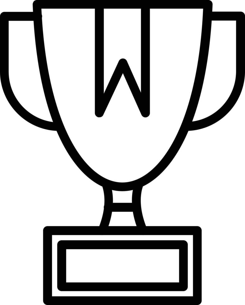 icono de línea de vector de trofeo