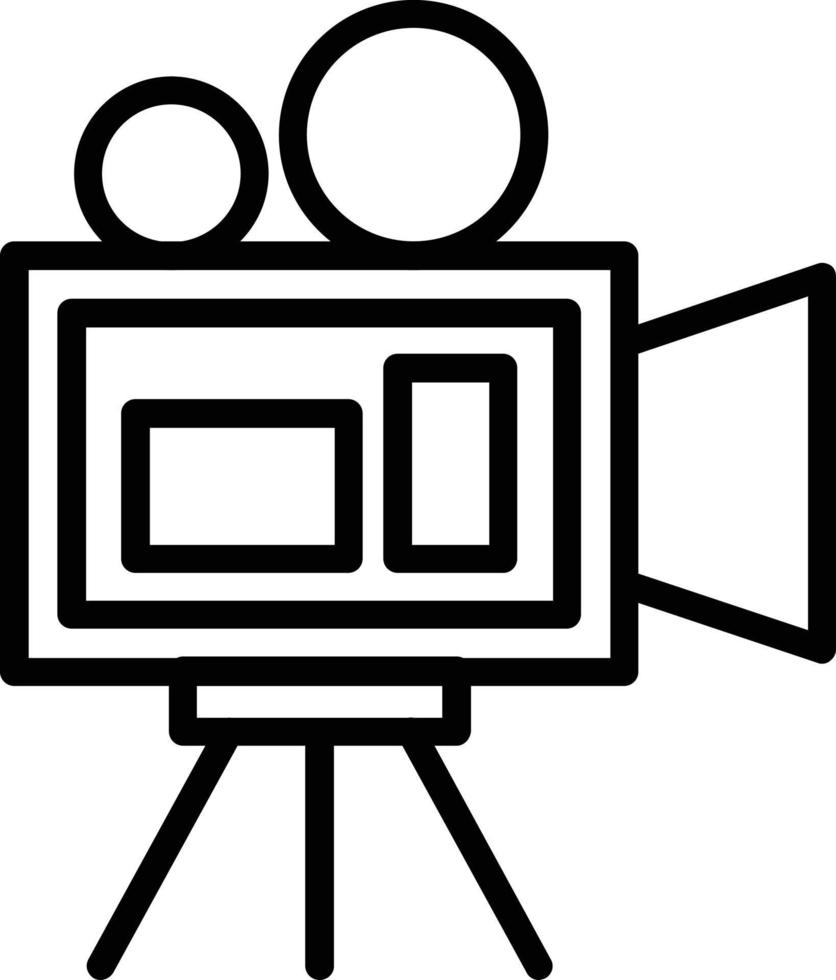 Video Camera Vector Line Icon