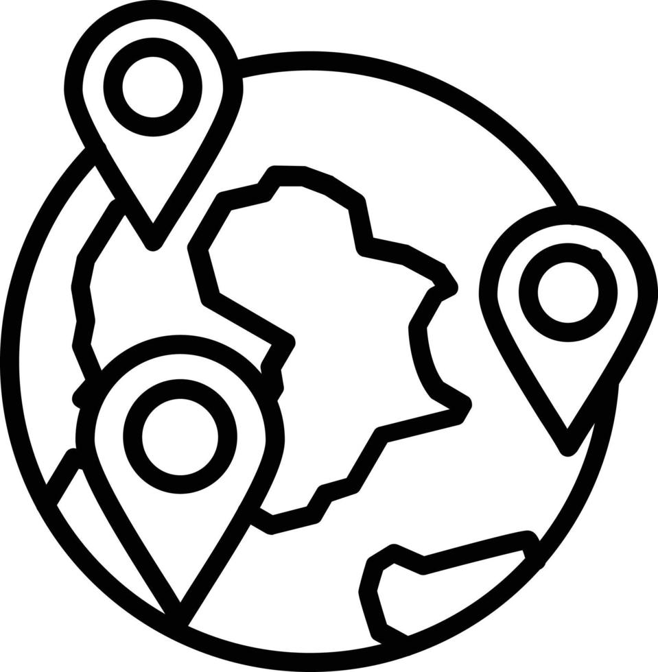 International Relations Vector Line Icon